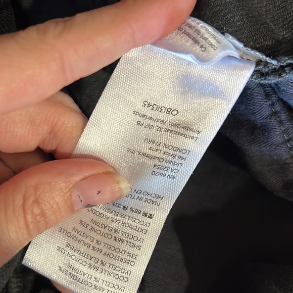 We the Free Free People Black Distressed Bren High Rise Straight Leg Jean - Picture 6 of 8